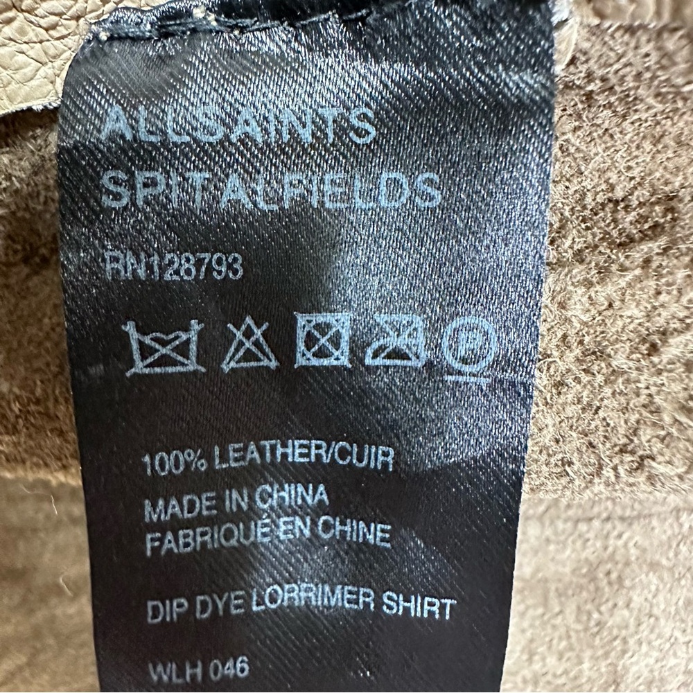 ALLSAINTS Brown Ombre Leather Shirt Jacket🌸 - Picture 7 of 13